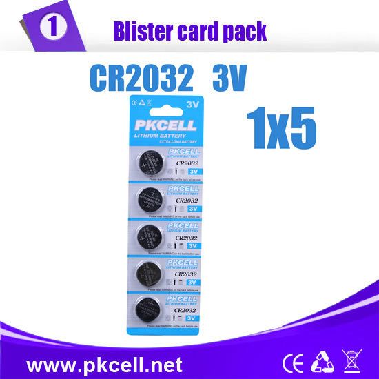 20pcs/Lot, 4 Blister 3V CR2032 bateria de lítio para relógio