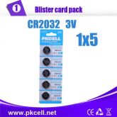 20pcs/Lot, 4 Blister 3V CR2032 bateria de lítio para relógio