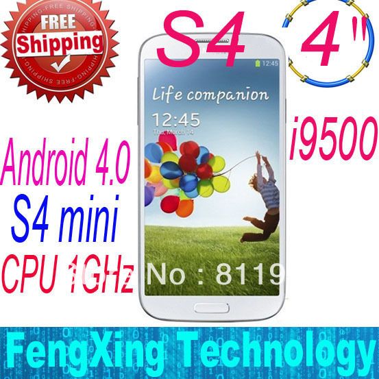 S4 mini-i9500 4,0 polegadas WIFI Android Phone 4.0 1GHz